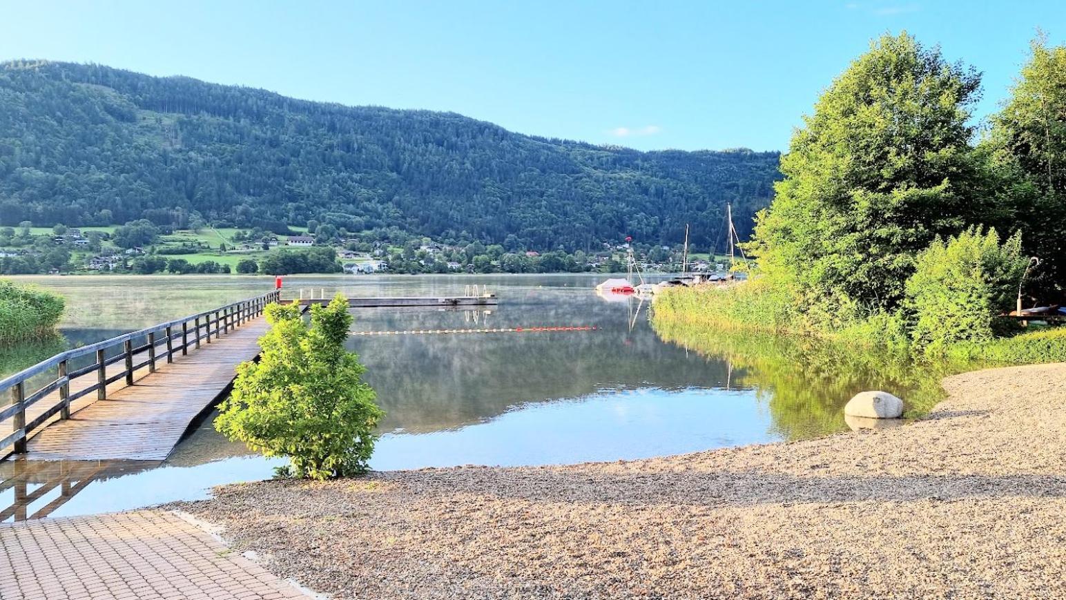 Kaernten Ossiacher See Apartment Zwei Zimmer Ferienwohnung Direkter Seezugang Strand Beheizte Schwimmhalle Bodensdorf Εξωτερικό φωτογραφία